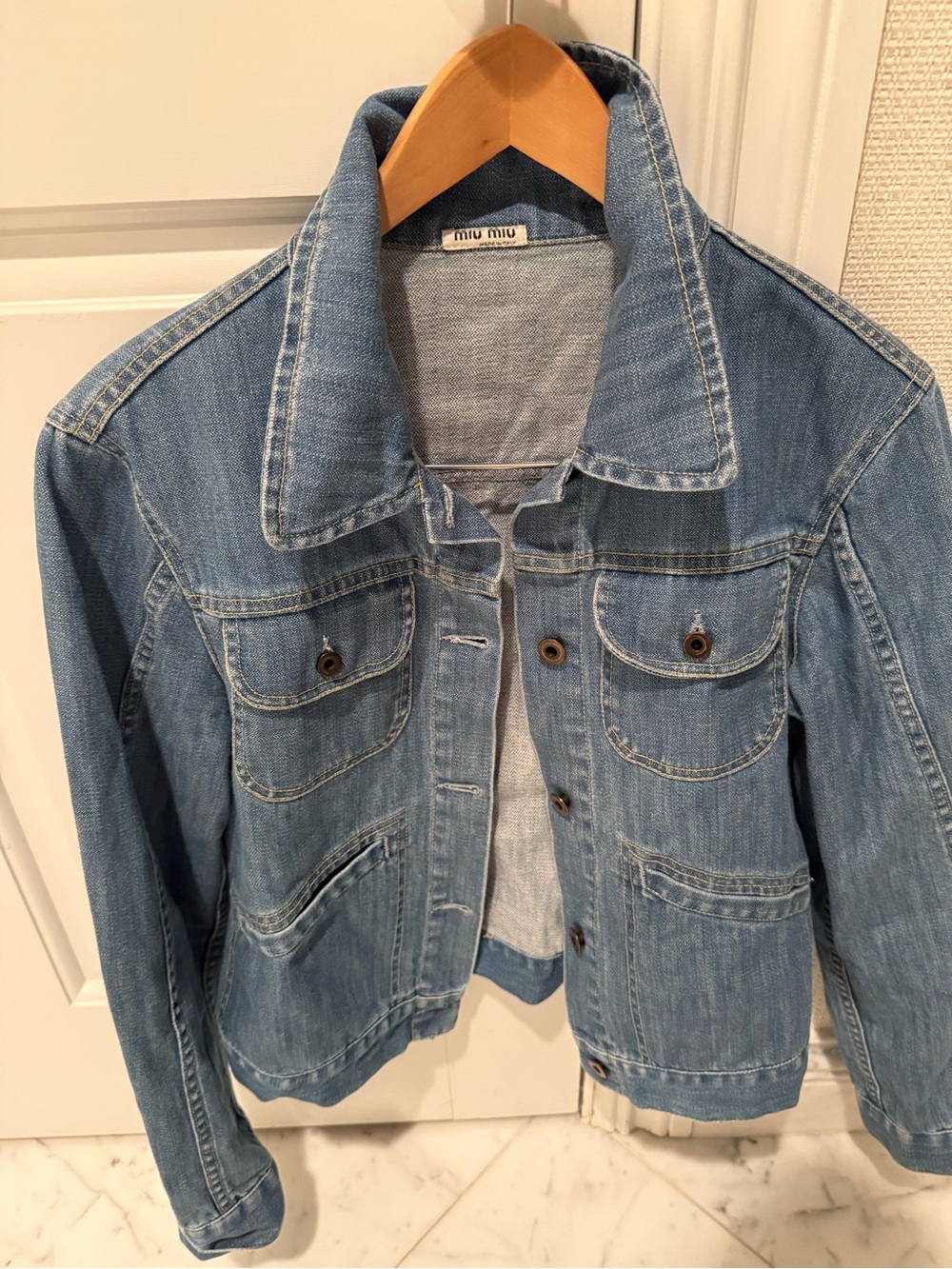 Miu Miu Medium Blue Denim Trucker Jacket